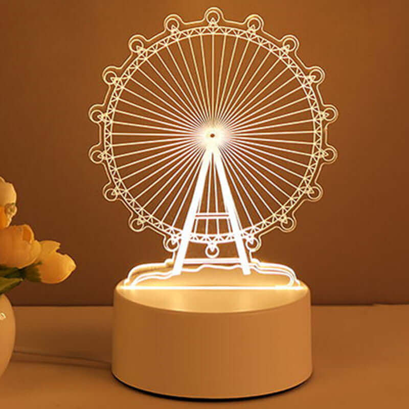 Lampe 3D en acrylique USB LED, veilleuse en forme de néon, décoration de maison pour noël, décoration de chambre, cadeaux de saint valentin