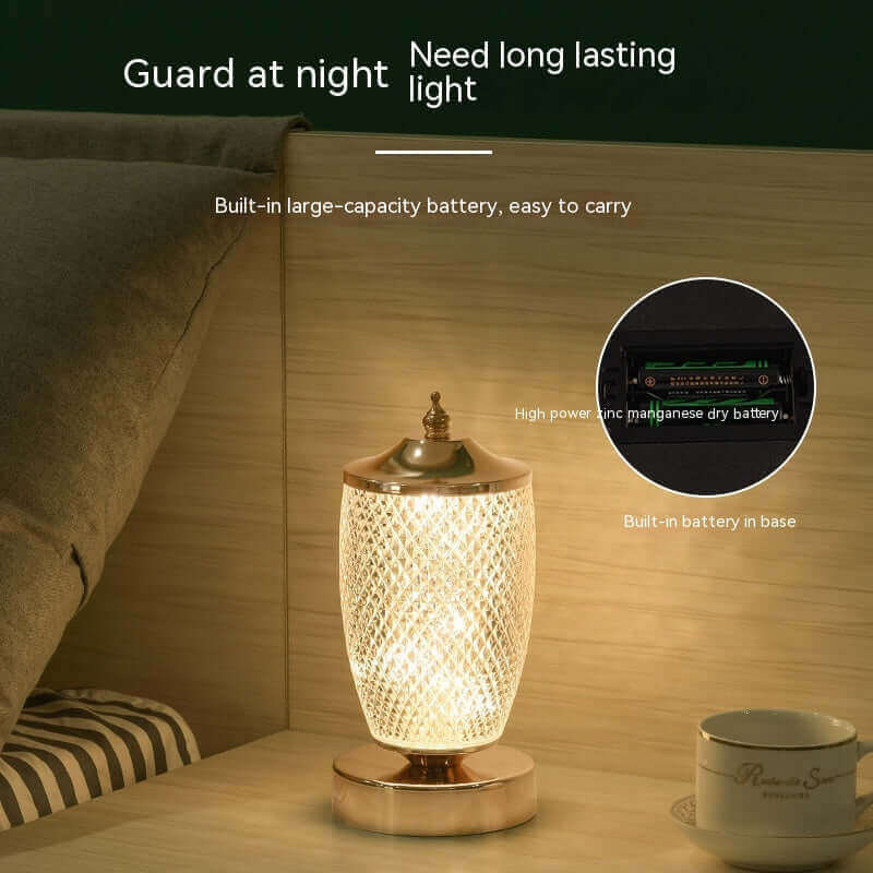 Battery Bedside Bedroom Living Room Small Night Lamp