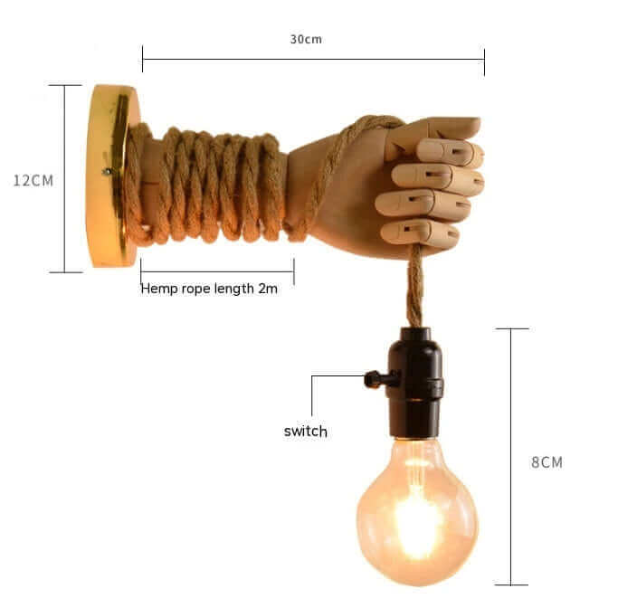 Lampe murale de chevet en bois à Led, lumière intérieure créative européenne