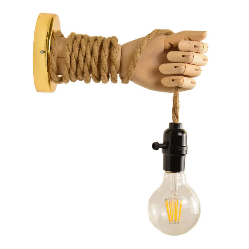 Lampe murale de chevet en bois à Led, lumière intérieure créative européenne