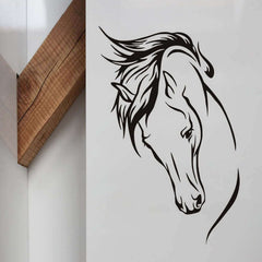 Living Room Bedroom Art Horse Head Wall Sticker