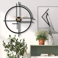 Oversized Simple Geometric Wall Clock Modern Home