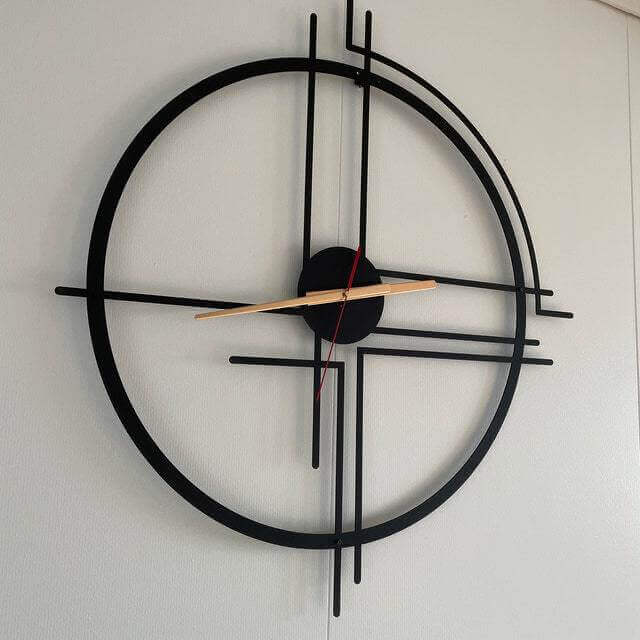 Oversized Simple Geometric Wall Clock Modern Home