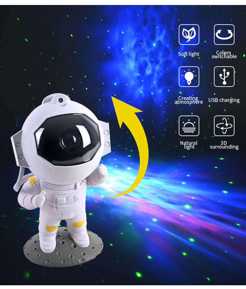 Astronaut Starry Sky Projection Lamp Creative Small Night Lamp