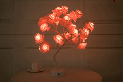 Rose Flower Lamp USB Battery Operated LED Table Lamp Bonsai Tree Night Lights Garland Bedroom Decoration Lights Home Decor