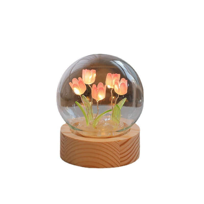 Künstliche Tulpe Blume Nachtlicht Ornamente handgemachte DIY Nachttisch Lampe LED Nacht Lampe Schlafzimmer Dekor Geburtstag Geschenke Tisch Lampe