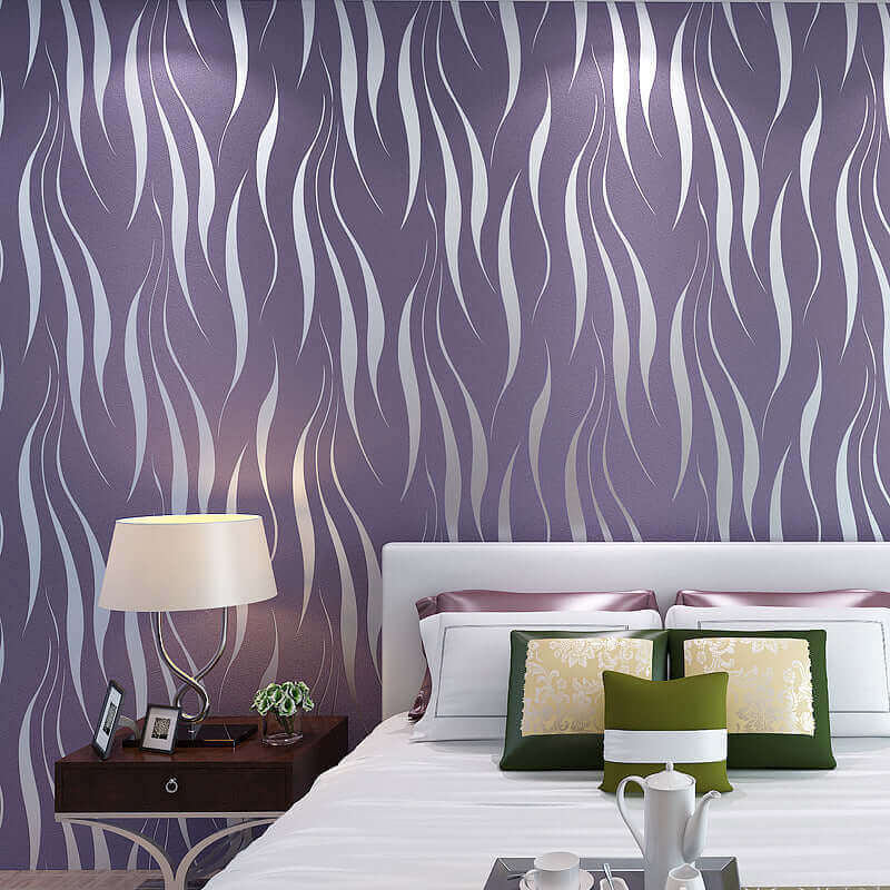 Premium Water Ripple Non-Woven Wallpaper - Modern, Simple, and Stylish Home Decor Options