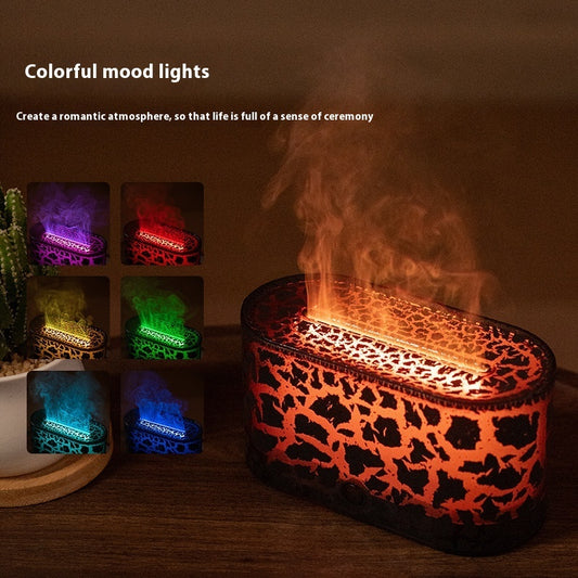 Flame Aroma Diffuser Colorful Light Household Mini Humidifier