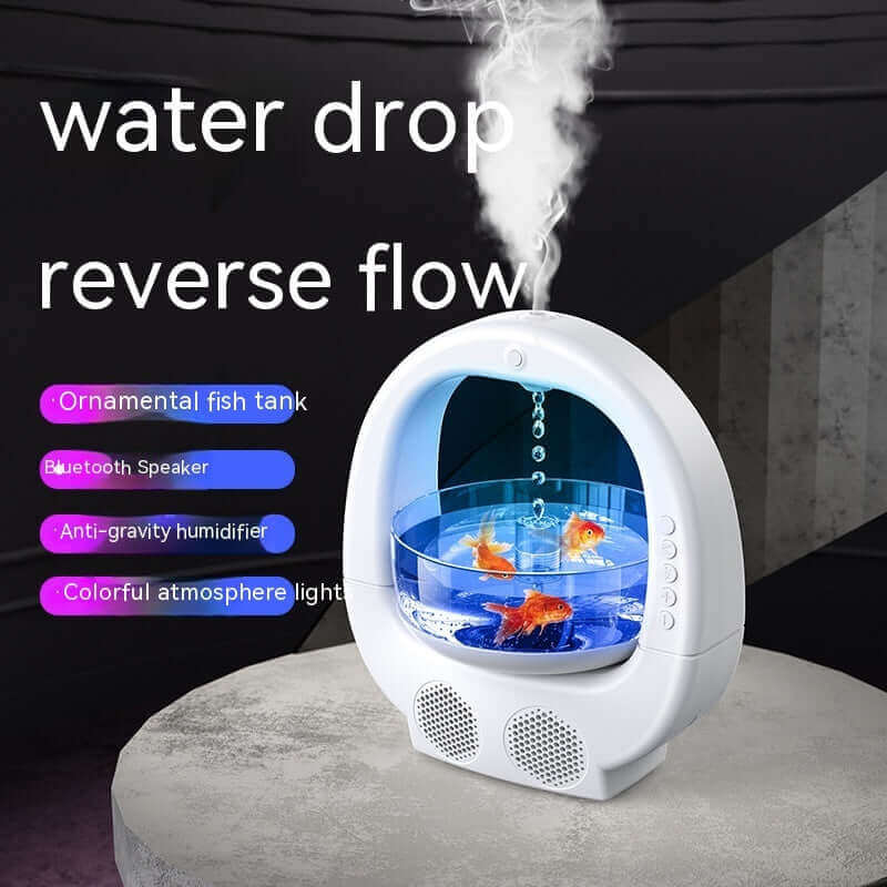 3 in 1 Anti-Schwerkraft-Luftbefeuchter Multifunktionale Aromatherapie-Maschine Bluetooth-Lautsprecher Aquarium Umgebungslicht