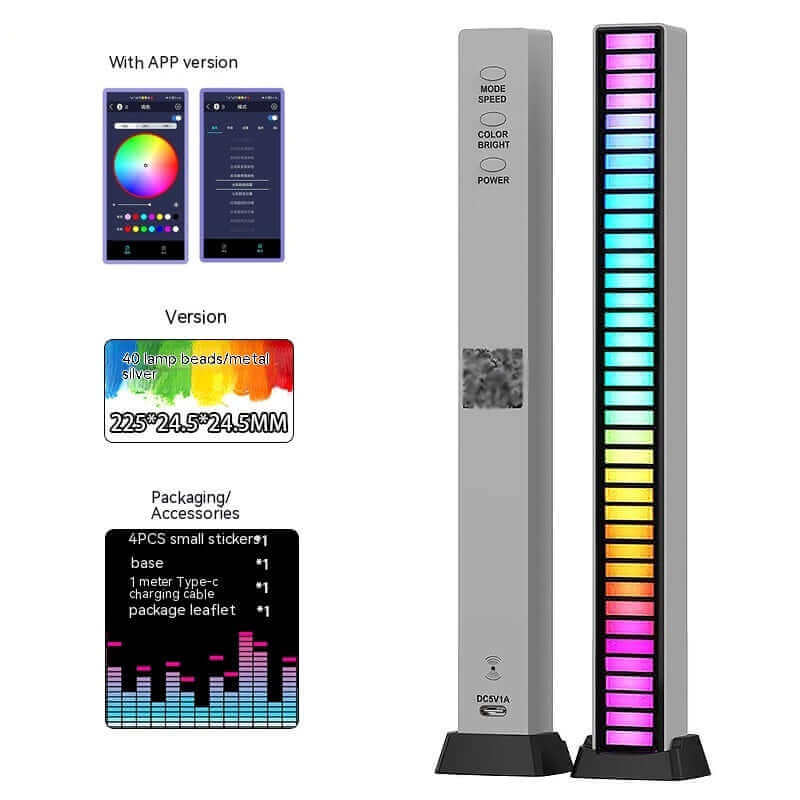 Led Sound Control Licht Bar RGB Umgebungs Pickup Rhythmus Lampe Musik USB Einstellbare Automotivo Streifen Für Autos Familie Party