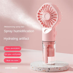 Humidification par pulvérisation à forte puissance, petit ventilateur à brume, chargement USB, ventilateur portable, ventilateur glacé et rafraîchissant, supplément d'eau