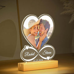 Valentinstag Nachtlicht Acryl Farbdruck Foto personalisierte Ornament