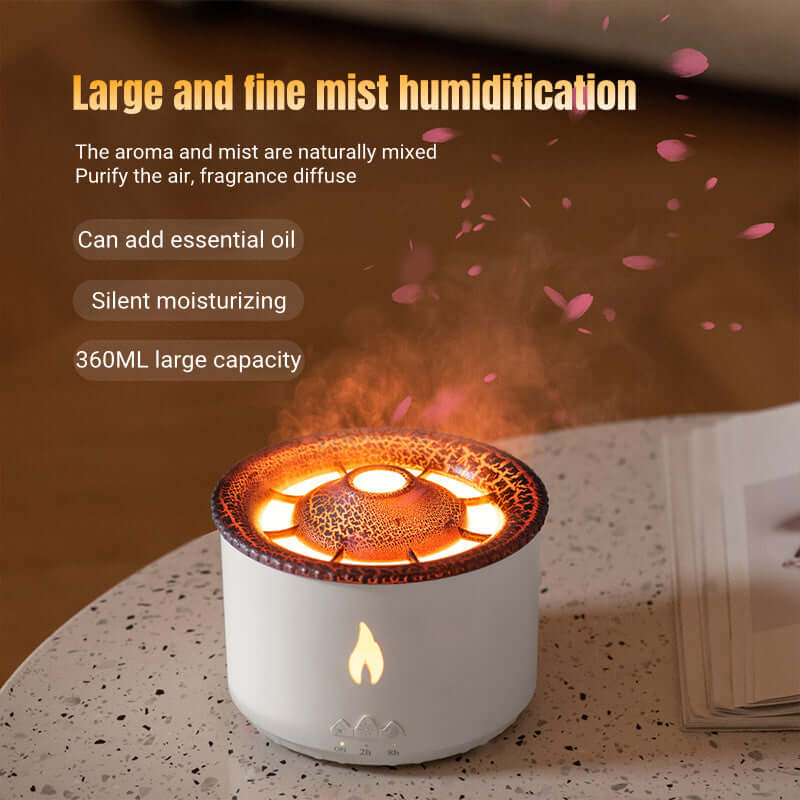 Creative Volcano Aromatherapy Humidifier - Soothing Mist & LED Light