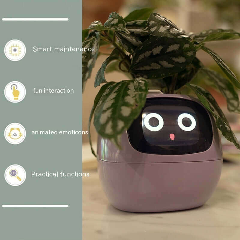 Smart Planter Endloser Spaß Über 49 ausdrucksstarke Ausdrücke 7 intelligente Sensoren und KI-Chips machen das Pflanzenaufziehen einfach und unterhaltsam