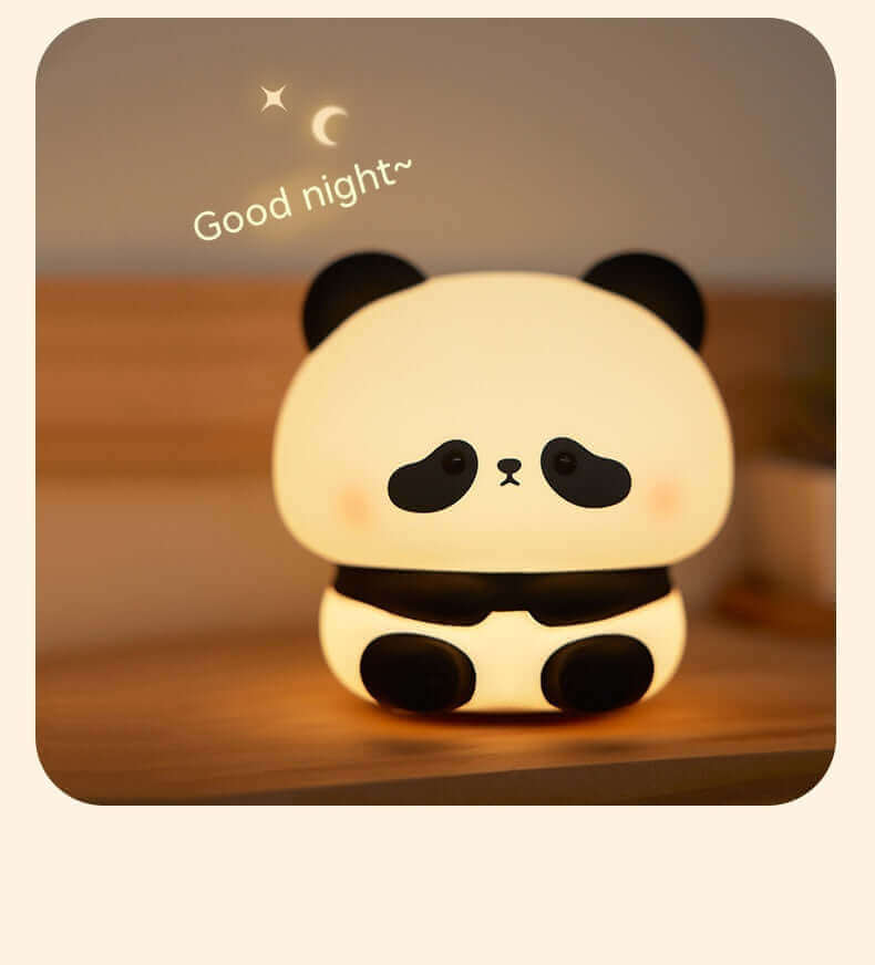 Panda LED Veilleuse Mignonne En Silicone Veilleuse USB Rechargeable Tactile Lampe De Nuit Chambre Timing Lampe Décoration Cadeau Pour Enfants Décor À La Maison