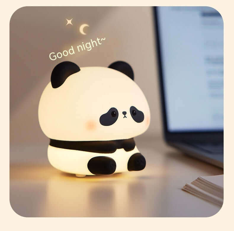 Panda LED-Nachtlicht, süßes Silikon-Nachtlicht, wiederaufladbare USB-Touch-Nachtlampe, Schlafzimmer-Timing-Lampe, Dekoration, Kindergeschenk, Heimdeko