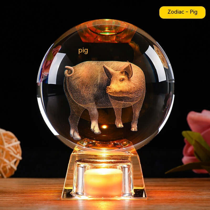 Crystal Ball Zodiac Decorative Crafts Luminous Ornaments