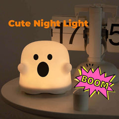 Silicone LED Touch Night Light - Bedside Lamp for Kids, Decor, Gifts & Halloween