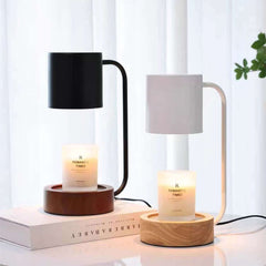 Lampe d'aromathérapie de chambre à coucher, lampe de table à bougie sans fumée