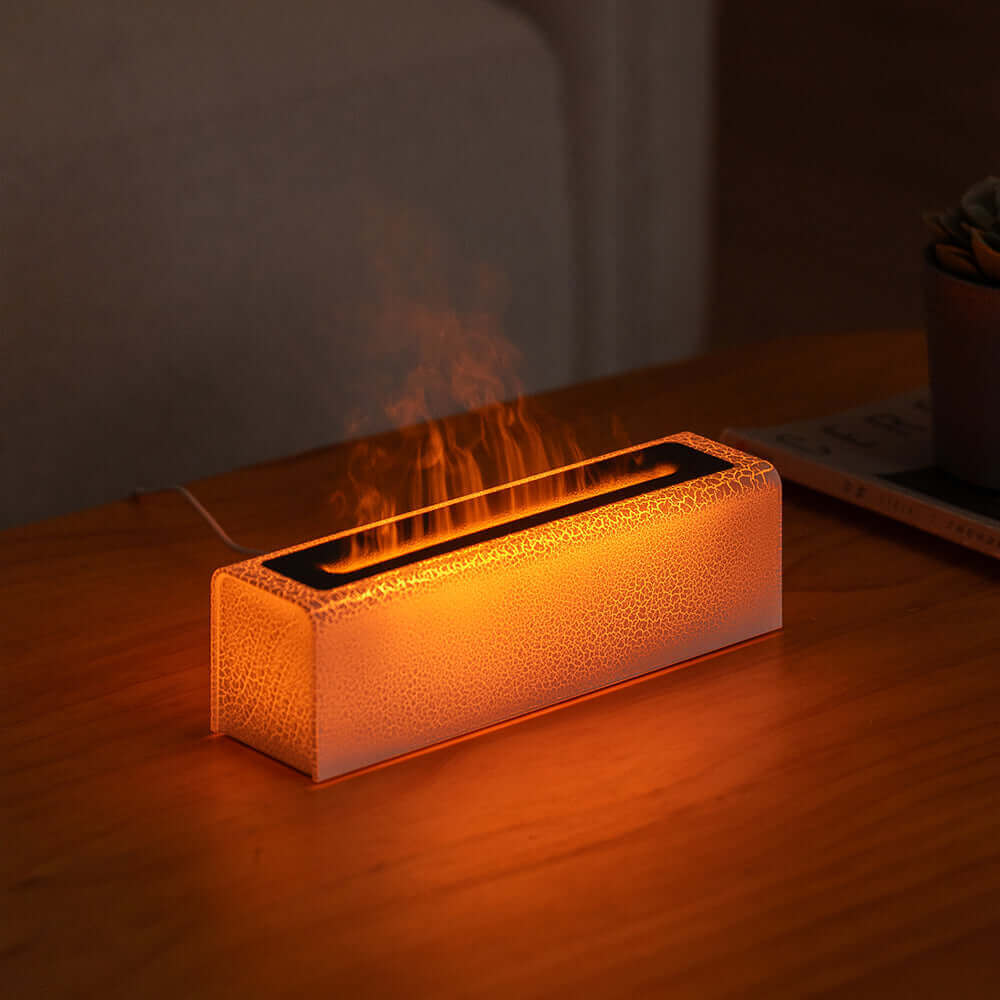 Creative New Lava Humidifier Colorful Flame Aromatherapy Machine Desktop Home Ambience USB Plug-in Simulation Flame Humidifier