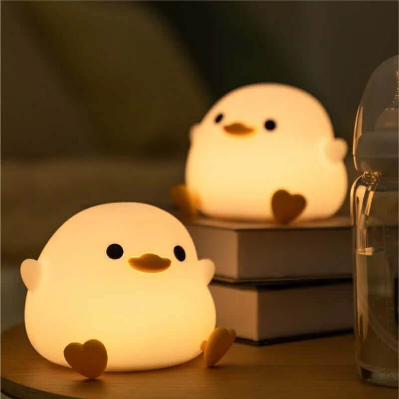 Doudou canard Silicone lampe d'alarme lumière d'ambiance chambre lampe de chevet Usb charge avec veilleuse de couchage