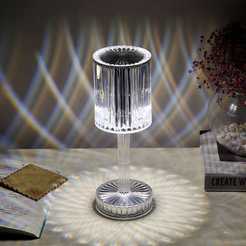 Lampe de Table en cristal, décoration d'hôtel, diamant, Led chaude et romantique pour la décoration de la maison, cadeau romantique, veilleuse, nouvelle collection