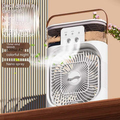 Humidificateur d'air 3 en 1, nouvelle Version de charge, ventilateur de refroidissement, veilleuse LED, Humidification par brouillard d'eau, ventilateur électrique par pulvérisation