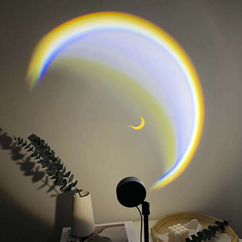 INS USB Mond Lampe LED Regenbogen Neon Nacht Sonnenuntergang Licht Projektor Fotografie Wand Atmosphäre Beleuchtung Für Schlafzimmer Wohnkultur