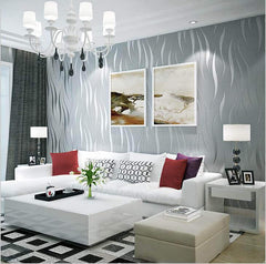 Premium Water Ripple Non-Woven Wallpaper - Modern, Simple, and Stylish Home Decor Options