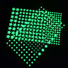 Fluorescent Dot and Star Luminous Wall Sticker for Cute and Stylish Decor