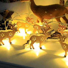 Guirlande lumineuse LED de Noël 2023, père noël, élan, bonhomme de neige, ornement de noël, décorations de noël, cadeau du nouvel an 2023