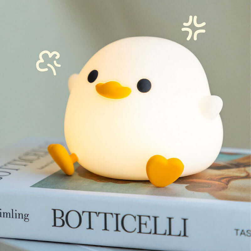 Doudou canard Silicone lampe d'alarme lumière d'ambiance chambre lampe de chevet Usb charge avec veilleuse de couchage