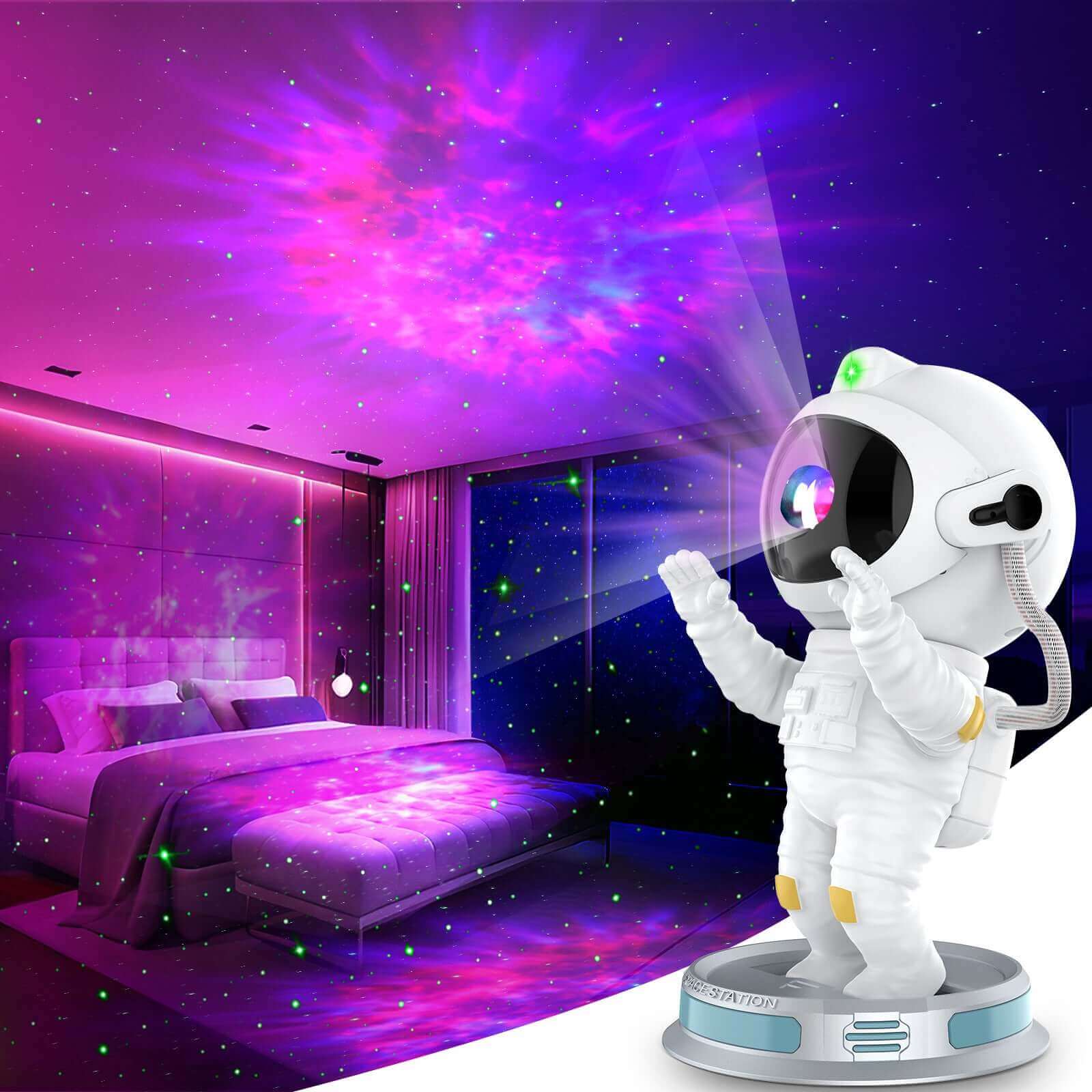 Sortie astronaute lampe de Projection Starlight projecteur d'aurores boréales petite nuit chambre étoilée