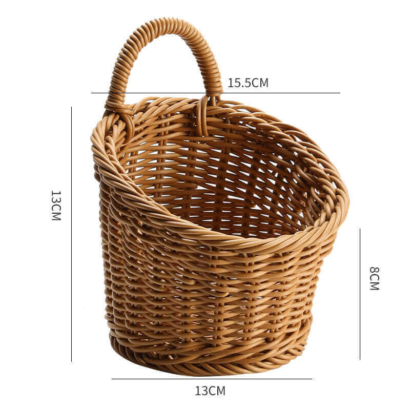 Japanese Style Plastic Wicker Storage Baskets for Organizing