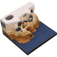 Tree House Panoramic 3D Notes Paper Carving Creative Calendar Decoration