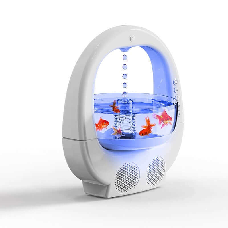 3 in 1 Anti-Schwerkraft-Luftbefeuchter Multifunktionale Aromatherapie-Maschine Bluetooth-Lautsprecher Aquarium Umgebungslicht