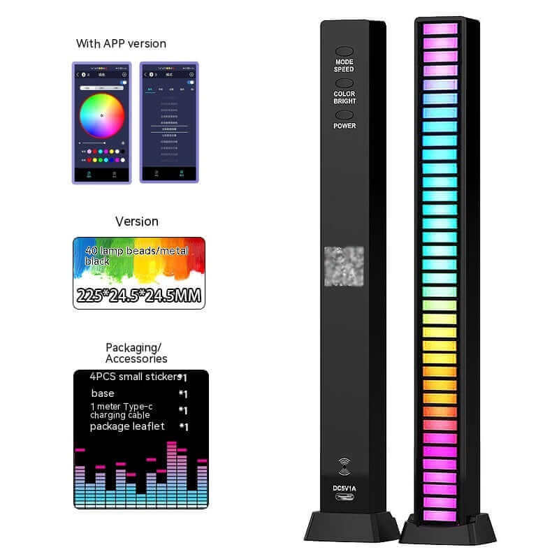 Led Sound Control Licht Bar RGB Umgebungs Pickup Rhythmus Lampe Musik USB Einstellbare Automotivo Streifen Für Autos Familie Party