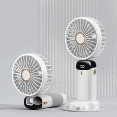 Mini ventilateur électrique portatif Rechargeable par USB, pliable, suspendu au cou, pour l'extérieur, réglable, 5 vitesses, refroidisseur d'air puissant