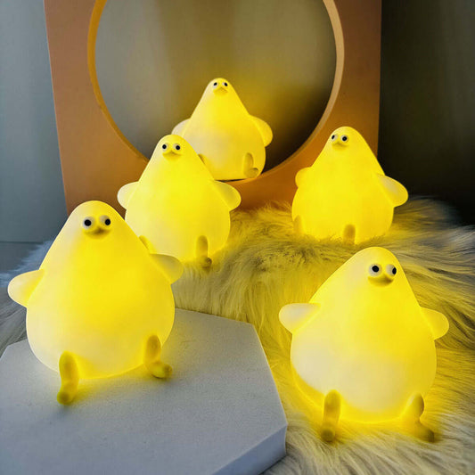 Lampe de nuit en silicone en forme de mouette avec chargement USB, idéale pour la chambre d'un enfant ou comme cadeau de Noël