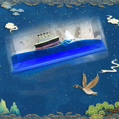 Décoration créative de bateau de croisière, bouteille à dérive fluide, ornement décoratif de bureau