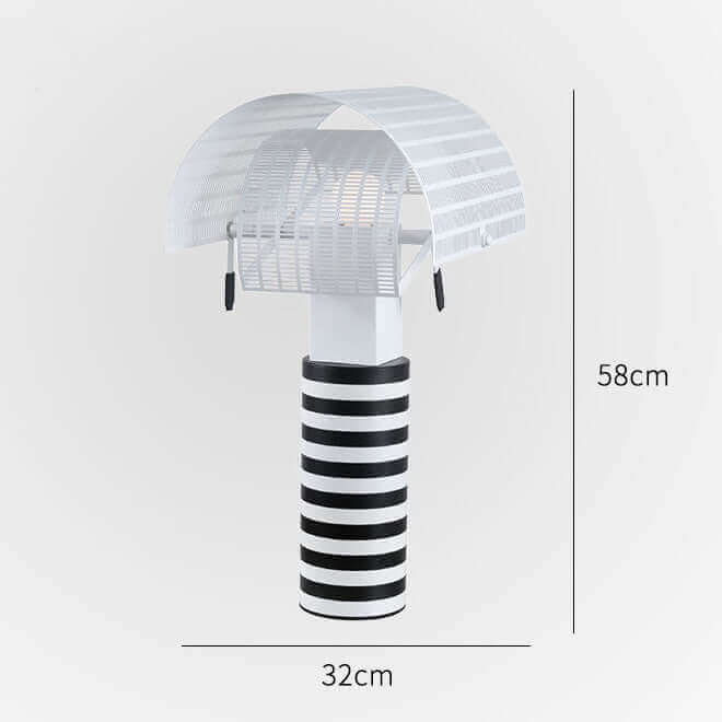 Kreative Schwarz-Weiß-Streifen Licht Luxuriöse künstlerische Tischlampe Postmoderne minimalistische Schlafzimmer-Nachttischlampe