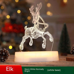 Christmas Decoration 3D Lamp Acrylic LED Night Lights New Year Valentines Day Christmas Kids Gift Christmas Ornaments