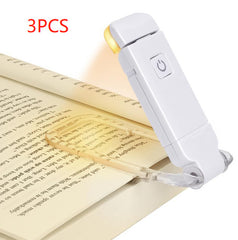 LED USB Rechargeable Book Reading Light Brightness Adjustable Eye Protection Clip Book Light Portable Bookmark Read Light