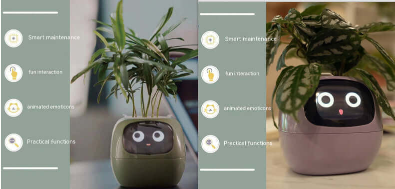 Smart Planter Endloser Spaß Über 49 ausdrucksstarke Ausdrücke 7 intelligente Sensoren und KI-Chips machen das Pflanzenaufziehen einfach und unterhaltsam