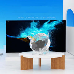 LED Desktop Fan Screen With Audio Playback Holographic Advertising Machine