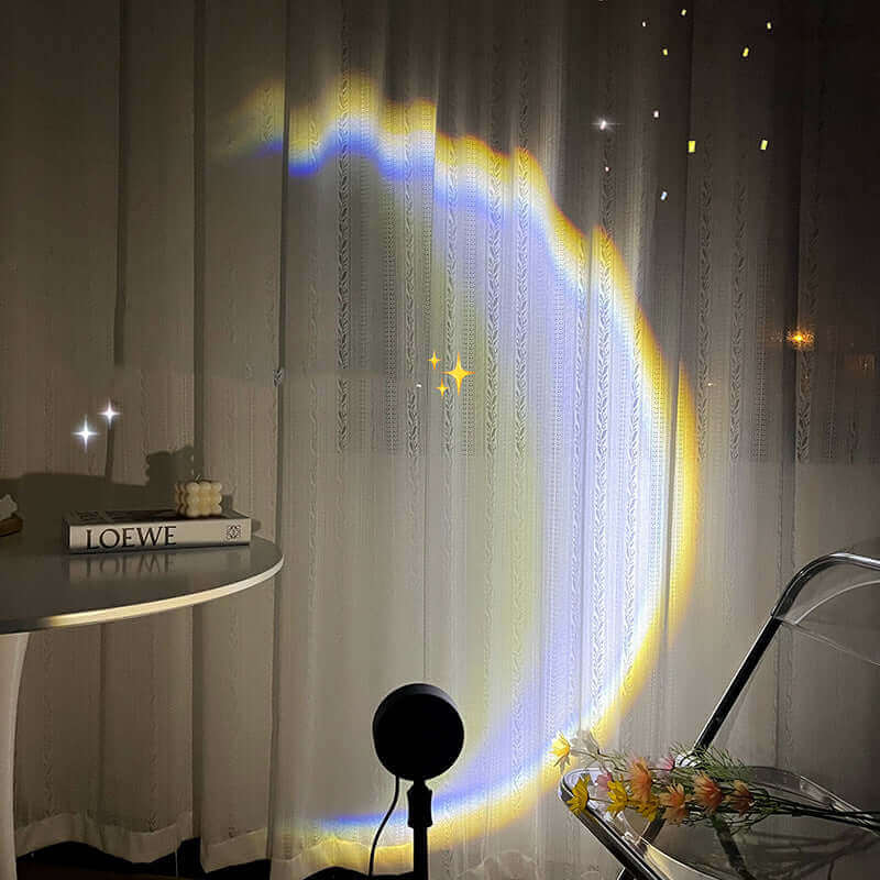 INS USB Mond Lampe LED Regenbogen Neon Nacht Sonnenuntergang Licht Projektor Fotografie Wand Atmosphäre Beleuchtung Für Schlafzimmer Wohnkultur