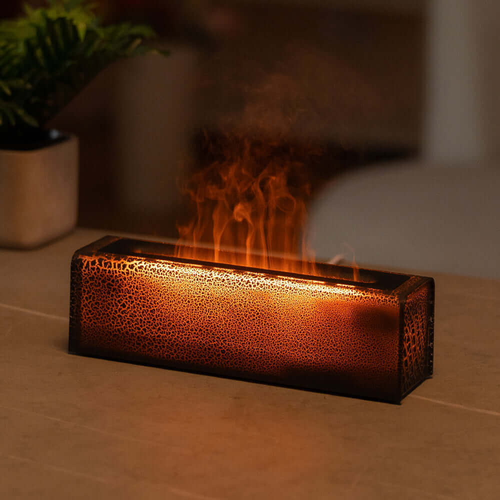 Creative New Lava Humidifier Colorful Flame Aromatherapy Machine Desktop Home Ambience USB Plug-in Simulation Flame Humidifier