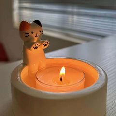 Christmas New Year Bedroom Atmosphere Cat Aromatherapy Candlestick