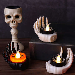 Halloween Small Night Lamp LED Electronic Luminous Decorative Palm Candle Light