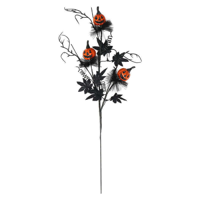 Halloween Decorations Black Horror Pumpkin Twig Cutting Bouquet